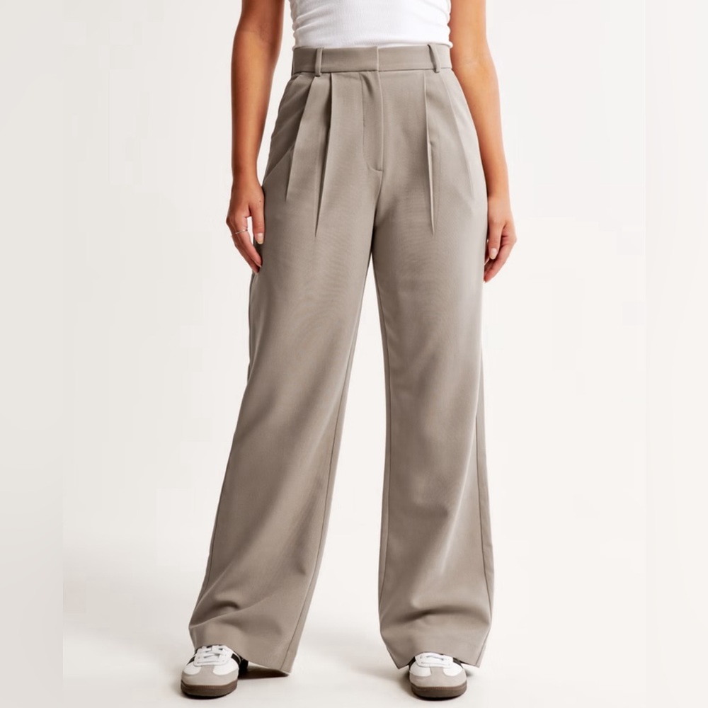 ABERCROMBIE- Sloane Tailored Pants Curve Love Light Brown- 6/28